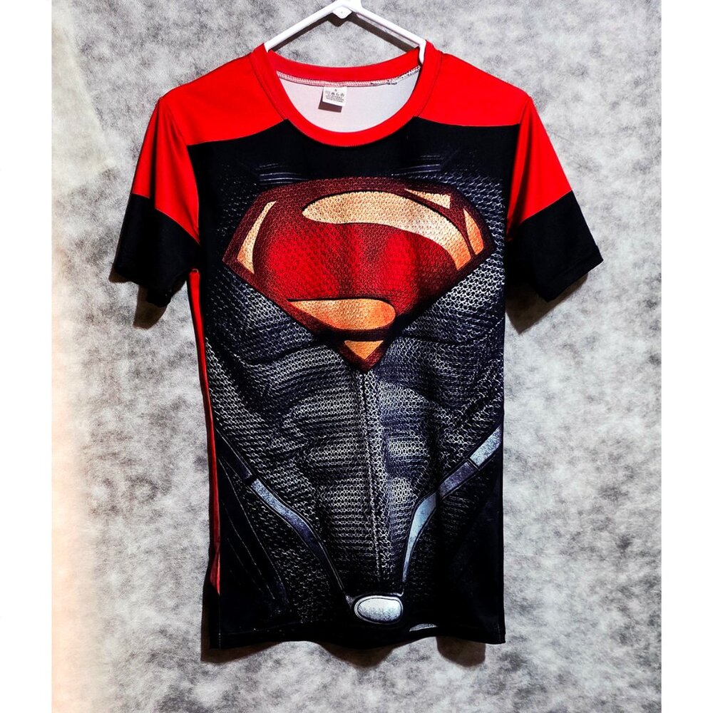 Superman abs tee tshirt jersey Mens Sz S